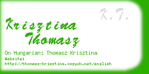 krisztina thomasz business card